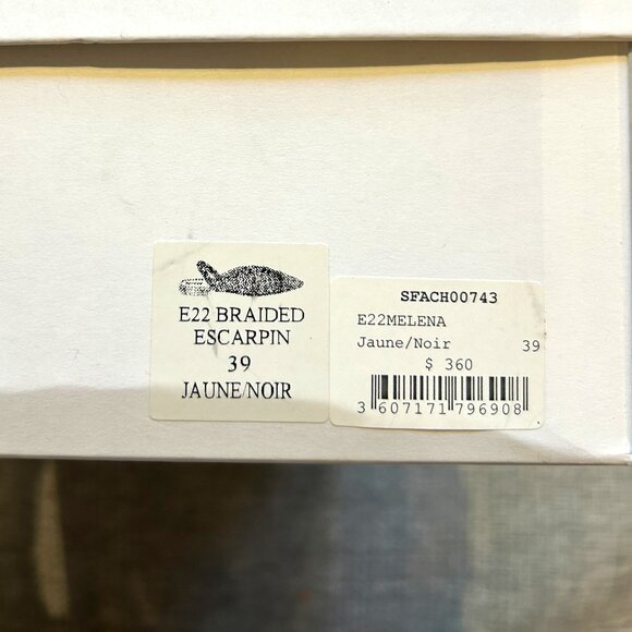 SANDRO Melena Woven Leather Slingback Point-toe Flats, size 39 (US 8.5) - Picture 7 of 7